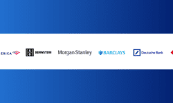 Line of logos including Bank of America and Morgan Stanley.