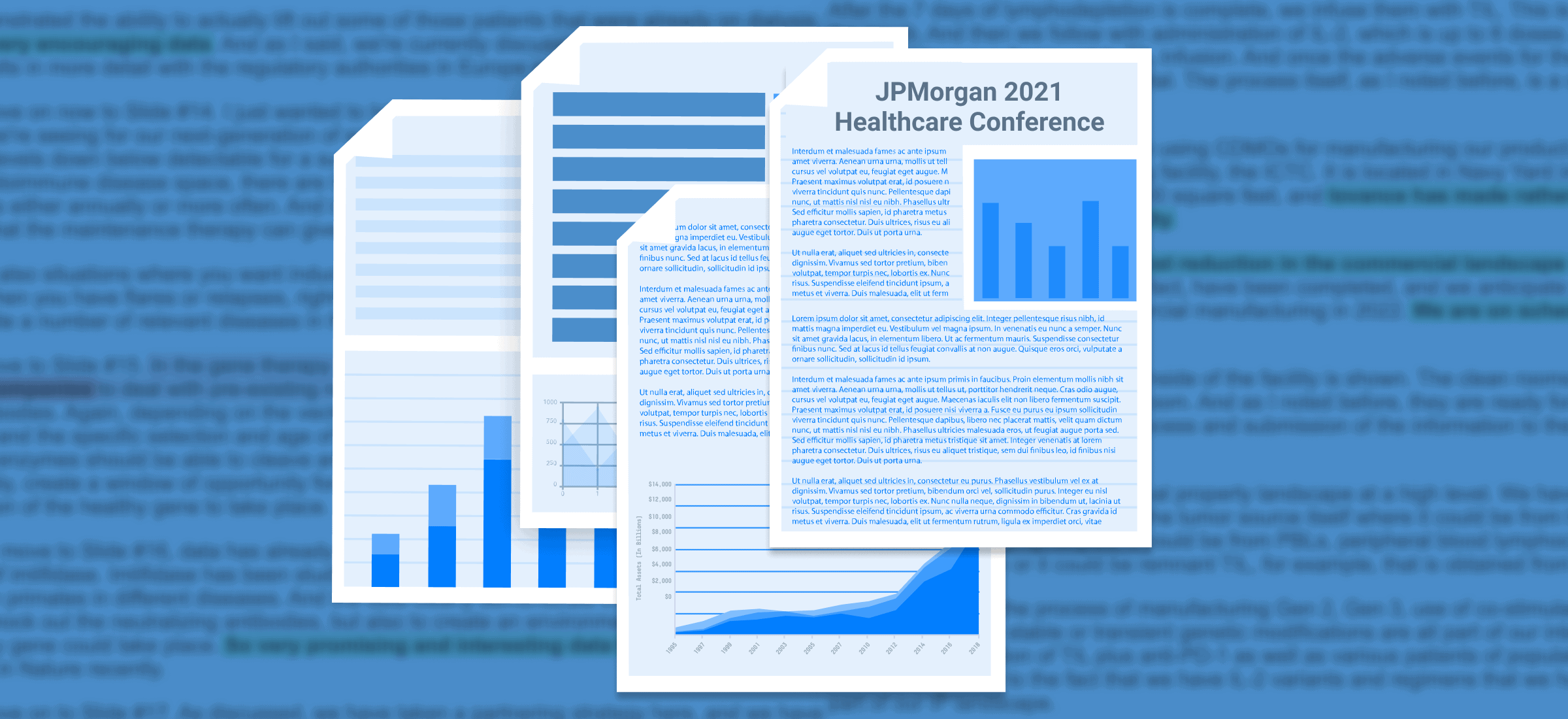 JP Morgan Healthcare conference paper illustration.