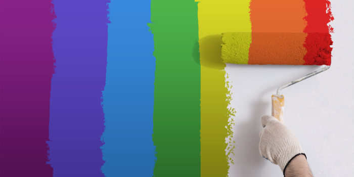 Image showing rainbow paint