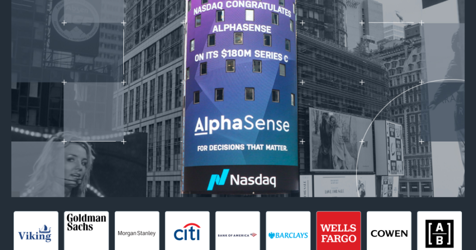 Nasdaq AlphaSense Funding Billboard