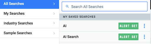 saved searches screenshot