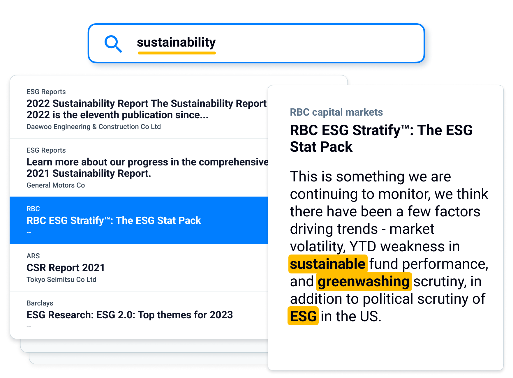 Sustainability Search